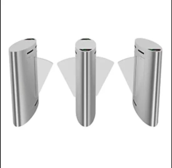 Entrance and Exit Automatic Retractable Flap Barrier Turnstile Gate with RFID Card Access Control 