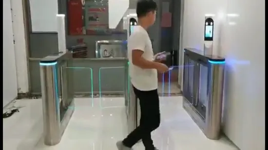 High Security RFID Face Recognition Fingerprint Access Control Flap Turnstile Barrier Gate for Gym and Park 