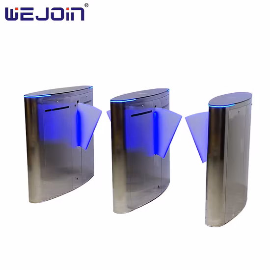 Intelligent Flap Barrier Gate Access Control Fast Speed High Security Flap Turnstile 