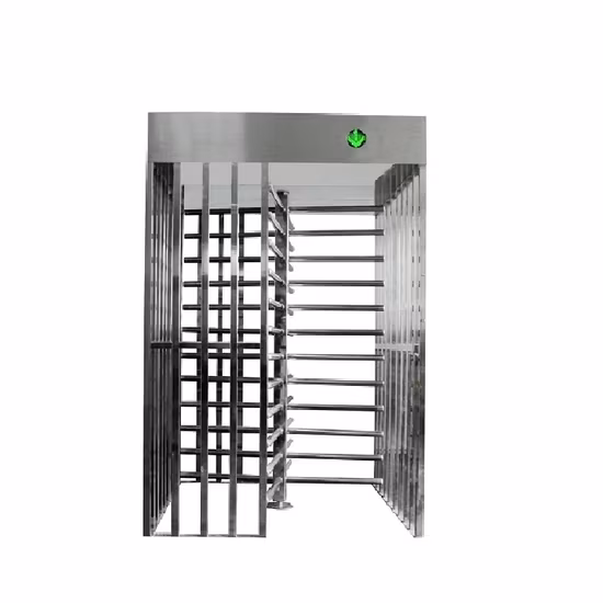 304 Stainless Steel Dual Lane Full Height RFID Reader Turnstile Gate for Gym 