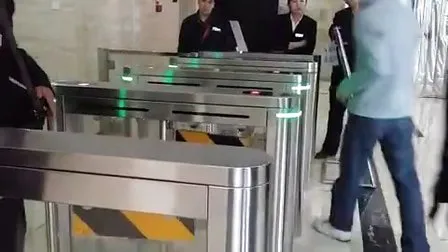 RFID Barcoder Automatic Swing Gate Turnstile with Powder Coating 