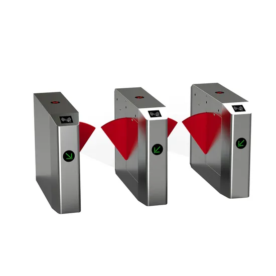 Glass Barrier Stainless Steel Electronic Automatic Subway Entrance Access Control Flap Turnstile 