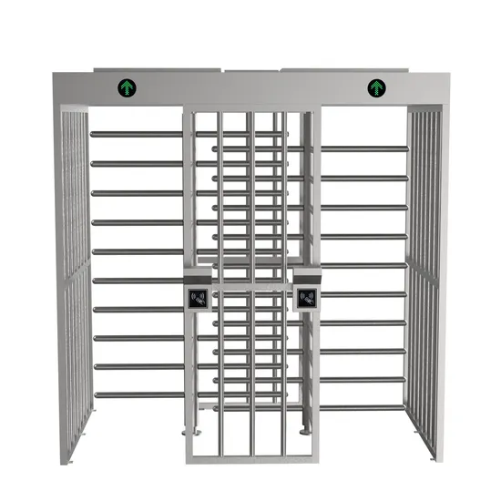 Dual Channel Square Canopy Full Height Turnstile Suitable for Stations Exhibition Halls Metro and Access Control with Qr Code Frid Card Fingerprint 